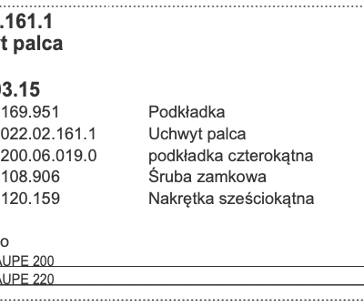 Uchwyt zęba - 022.02.161.1 - POTTINGER
