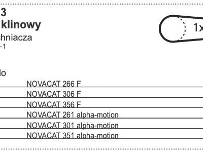 Pasek klinowy do spulchniacza 700 obr/min