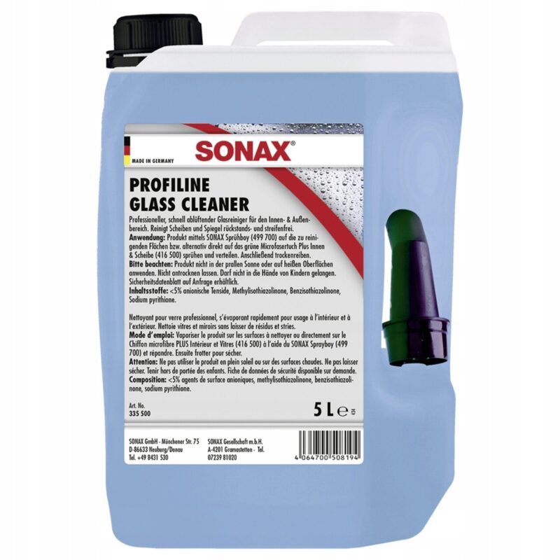 GLASS CLEANER PROFILINE – preparat do mycia szyb – SONAX PROFESSIONAL