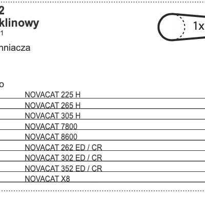 Pasek klinowy 700 obr/min do spulchniacza