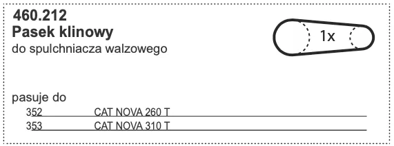 Pasek klinowy do spulchniacza walzowego - 17/BX2000 - 460.212 - Pottinger