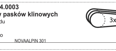 Zestaw pasków klinowych do napędu