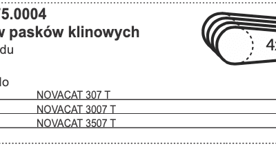 Zestaw pasków klinowych do napędu