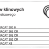 Zestaw pasków klinowych do spulchniacza walcowego