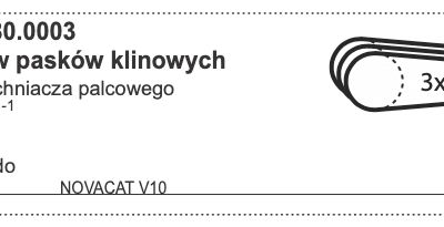 Zestaw pasków klinowych do spulchniacza palcowego 900 obr/min