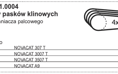 Zestaw pasków klinowych do spuchniacza palcowego