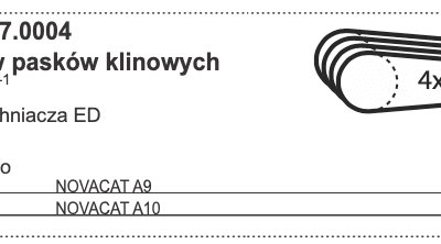 Zestaw pasków klinowych do spulchniacza ED 700 obr./min