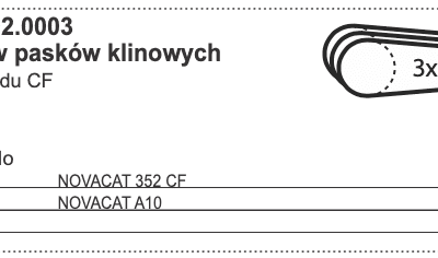 Zestaw pasków klinowych do napędu CF