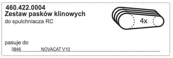 Zestaw pasków klinowych do spulchniacza RC