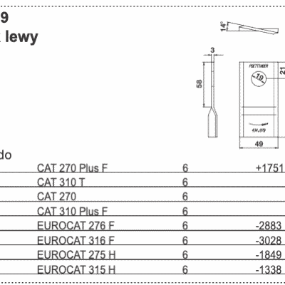 Nożyk kosiarki - LEWY - 434.979 - Pottinger