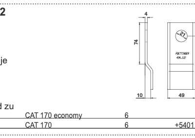 Nożyk kosiarki - PRAWY - 434.984 - Pottinger