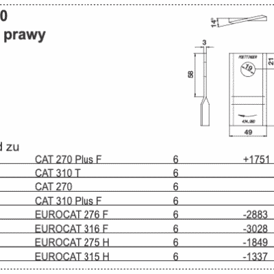 Nożyk kosiarki - 434.122 - Pottinger