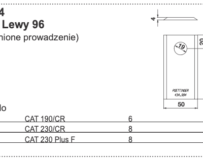Nożyk kosiarki - LEWY - 96 (wzmocnione prowadzenie) - 434.994 - Pottinger