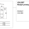 Nożyk kosiarki - PRAWY - 434.997 - Pottinger