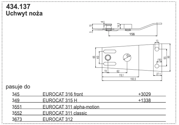 Docisk noża - 434.137 - POTTINGER
