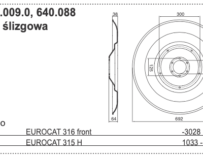 Tarcza ślizgowa 692mm - 345.60.009.0 - Pottinger