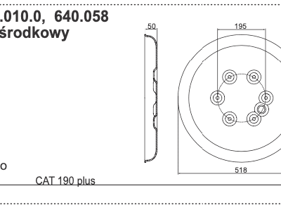Talerz środkowy 520mm - 330.60.010.0 - Pottinger