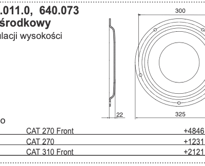 Talerz środkowy 327mm - 333.61.011.0 - Pottinger