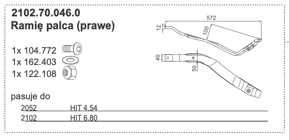 Ramię palca (prawe)