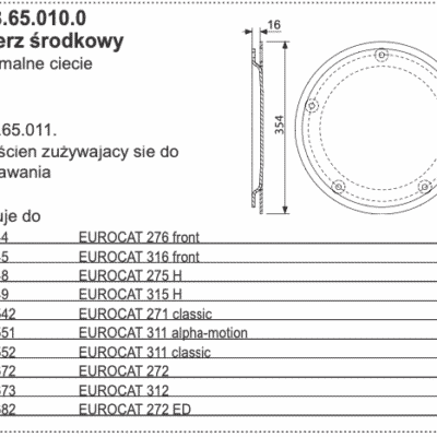 Talerz roboczy 353mm - 348.65.010.0 - Pottinger