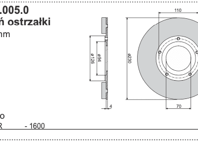 Kamień ostrzałki D=235mm - 435.42.005.0 - Pottinger