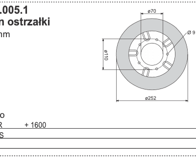 Kamien ostrzałki D=255 mm - 435.42.005.1 - Pottinger