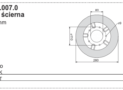 Tarcza ścierna D=280 mm - 433.42.007.0 - Pottinger