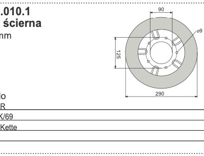 Tarcza ścierna D=290 mm - 055.07.010.1 - Pottinger