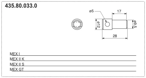 Kołek ścinający - 435.80.033.0 - Pottinger
