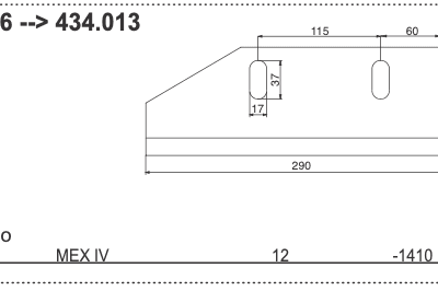Nóż do sieczkarni MEX IV - 434.013 - Pottinger