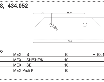 Noże MEX III - 434.108 - Pottinger