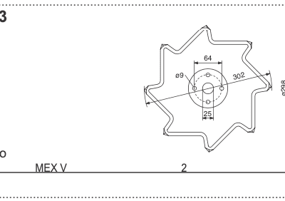 Nóż L - 434.093 - Pottinger