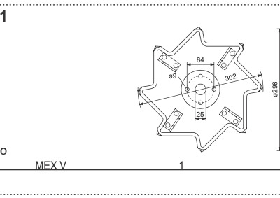 Nóż L do MEX - 434.091 - Pottinger