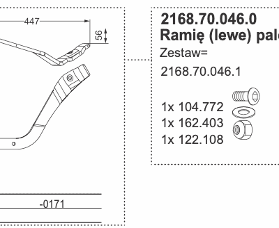 Ramię palca – Lewe – 2168.70.046.0 – Pottinger
