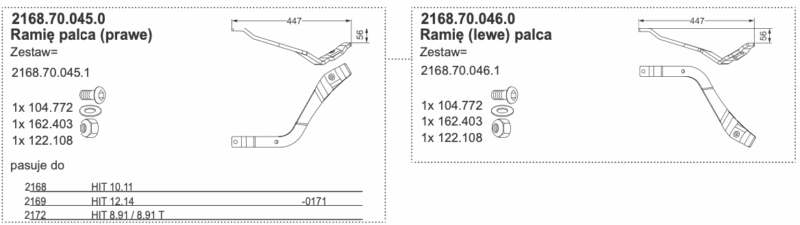 Ramię palca – Lewe – 2168.70.046.0 – Pottinger