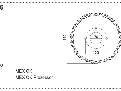 Nóż R - 434.096 - Pottinger