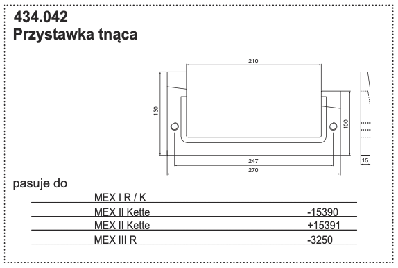 Stalnica - Przystawka tnąca - MEX I II III - 434.042 - Pottinger 1