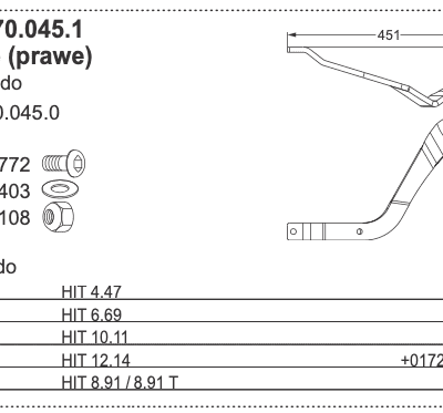Rura zgrabiarki - 2168.70.045.1 - Pottinger