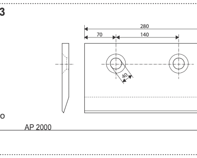 Nóż rębaka - 434.033 - Pottinger