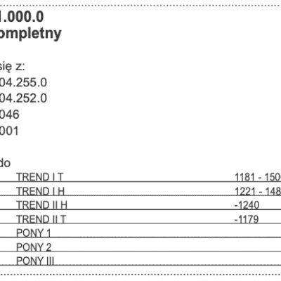 Nóż przyczepy samozbierającej - kompletny - 121.41.000.0 - POTTINGER