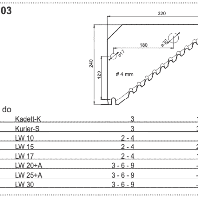 Nóż przyczepy samozbierającej - OL 67 - 434.003 - POTTINGER