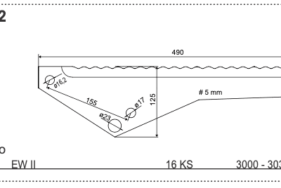 Nóż przyczepy samozbierającej - OL 116 - 434.012 - POTTINGER