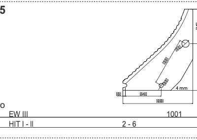Nóż przyczepy samozbierającej - OL 131 - 434.015 - POTTINGER