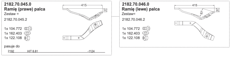Ramię (lewe) palca