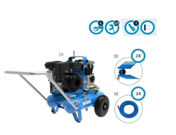 Kompresor sadowniczy - MC540 Professional - Zestaw - Kompresor spalinowy - KITS.0157- CAMPAGNOLA