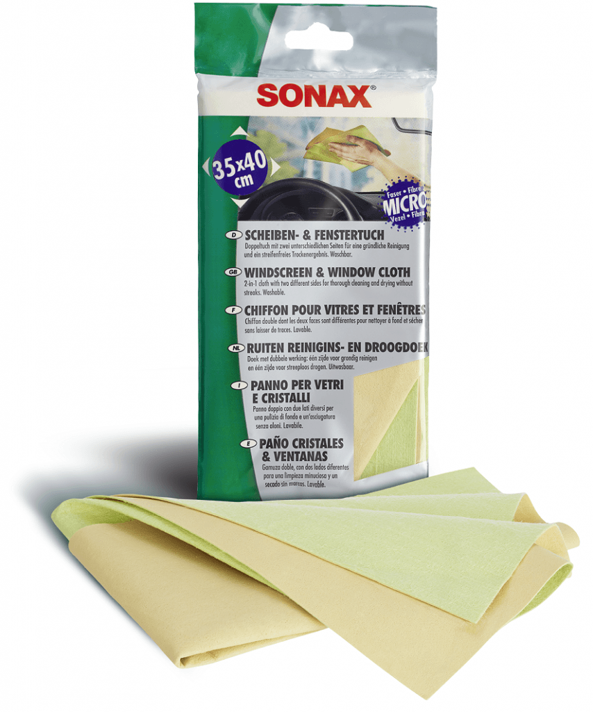 Ściereczka z mikrofibry do szyb 2 w 1 – 35×40 – 416700 – SONAX