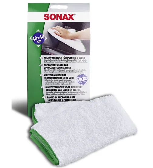 Ściereczka z mikrofibry do tkanin i skóry - SONAX