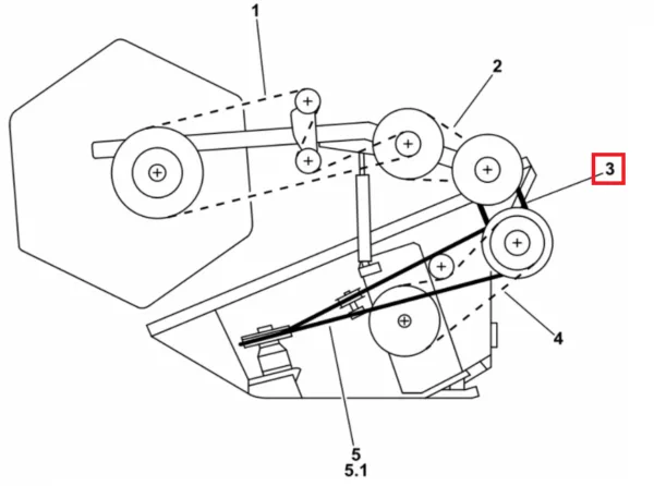 Pas kombajnu - Wariator przekładni 41x13x1510 - 01145465 - SDF