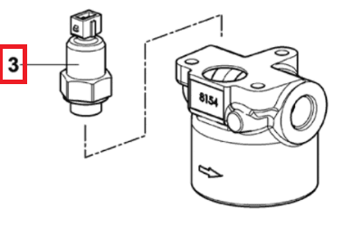 Czujnik ciśnienia oleju - 0.900.2387.8 - SDF
