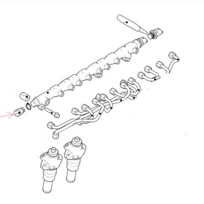 Czujnik ciśnienia szyny - RAIL - 04503732 - SDF